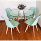 Comedor América redondo vidrio 100 cm y 4 Sillas Tulip - Miniatura 2