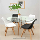 Comedor América redondo vidrio 100 cm y 4 Sillas Tulip - Miniatura 6
