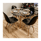 Comedor Valparaíso redondo vidrio 100 cm con 4 Sillas Buckle - Miniatura 1
