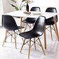 Comedor Helsinki rectangular blanco con 4 Sillas Eames - Miniatura 4