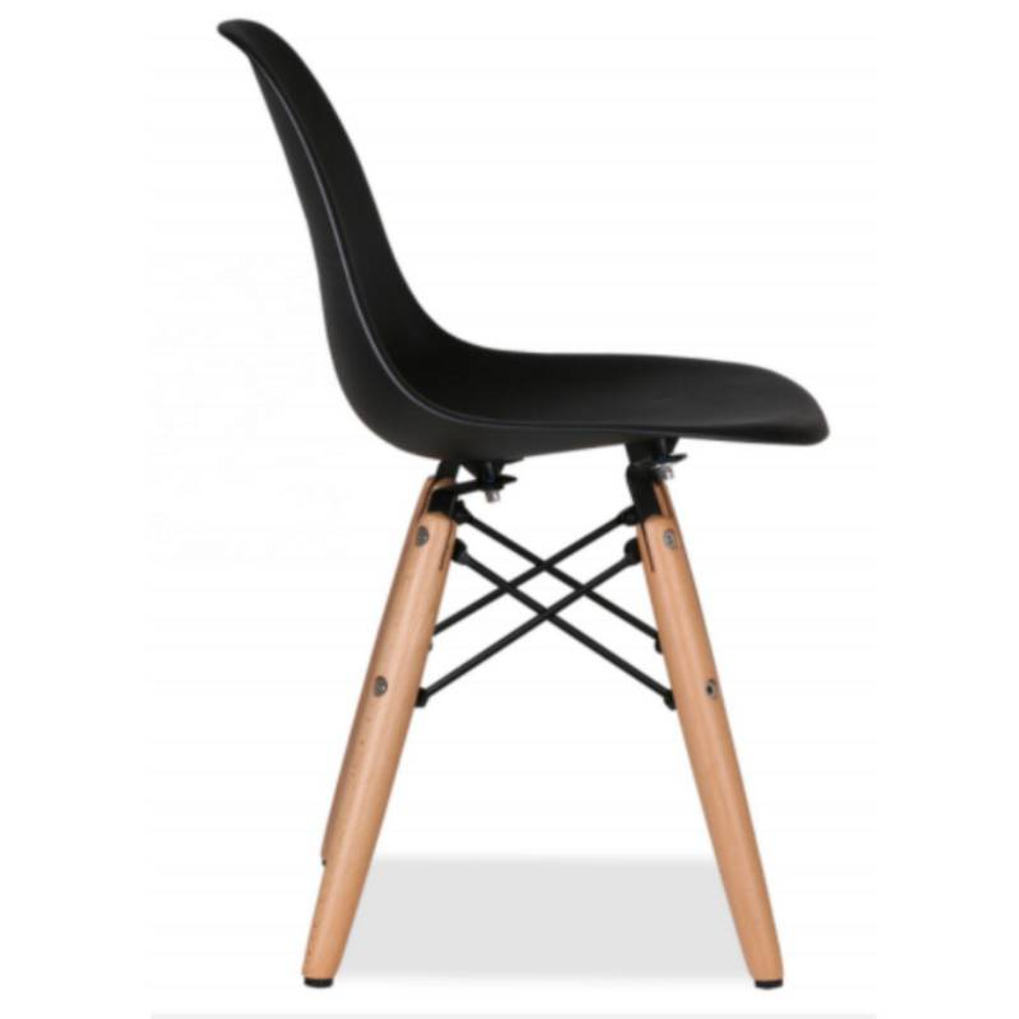 Comedor Oslo rectangular vidrio 120x80 cm con 4 Sillas eames 5