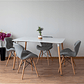 Comedor Zurich rectangular blanco 120x80 cm con 4 Sillas Mariposas Rubik - Miniatura 5
