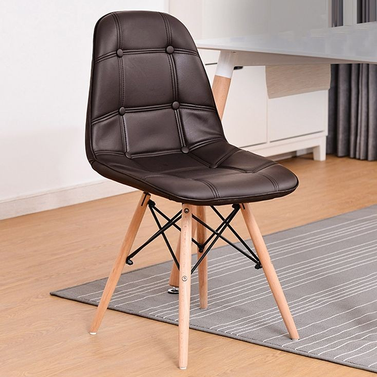 Comedor Beijing rectangular vidrio 120x80 cm con 4 Sillas Buckle 2