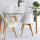 Comedor Bled rectangular vidrio 140x80 cm con 4 Sillas Tulip - Miniatura 2