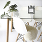 Comedor Atlanta rectangular vidrio 140x80 cm con 4 Sillas Eames - Miniatura 2