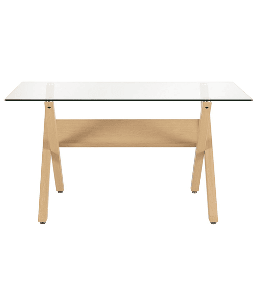 Mesa rectangular Visby vidrio 140x80 cm