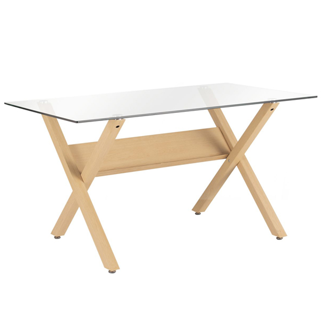 Mesa rectangular Visby vidrio 140x80 cm 2