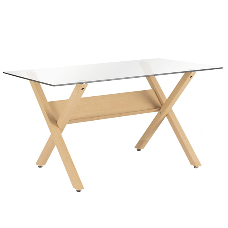 Mesa rectangular Visby vidrio 140x80 cm 2