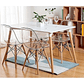 Comedor Manila rectangular 120X80 cm con 4 Sillas Eames transparentes - Miniatura 1