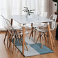 Comedor Manila rectangular 120X80 cm con 4 Sillas Eames transparentes - Miniatura 2