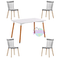 Comedor Capri rectangular blanco 120x80 cm con 4 Sillas Windsor - Miniatura 4