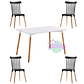 Comedor Capri rectangular blanco 120x80 cm con 4 Sillas Windsor - Miniatura 5