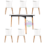 Comedor Capri rectangular negro 120x80 cm con 6 Sillas Windsor - Miniatura 3