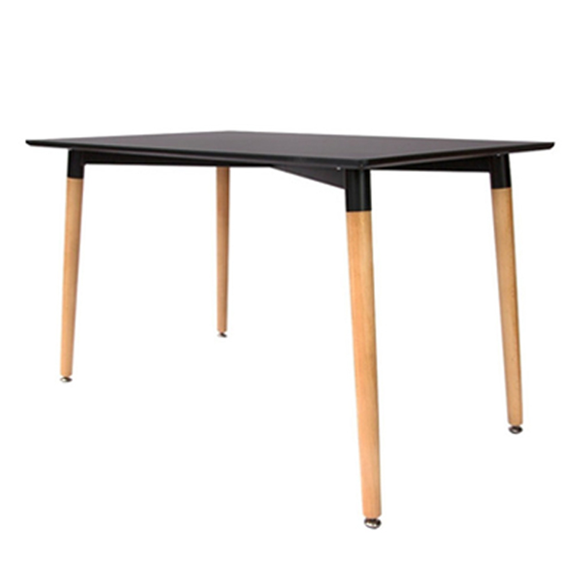 Comedor Capri rectangular negro 120x80 cm con 4 Sillas Windsor  8