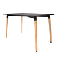 Comedor Capri rectangular negro 120x80 cm con 4 Sillas Windsor  - Miniatura 8
