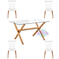 Comedor Bogotá rectangular vidrio 140x90 cm con 4 Sillas Windsor - Miniatura 3