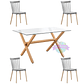 Comedor Bogotá rectangular vidrio 140x90 cm con 4 Sillas Windsor - Miniatura 4