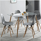 Comedor Oslo rectangular vidrio 120x80 cm con 4 Sillas eames - Miniatura 6