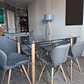 Comedor Florencia rectangular vidrio 140x90 cm y 6 Sillas Rubik - Miniatura 5