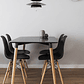 Comedor Helsinki rectangular negro con 4 Sillas Eames  - Miniatura 2