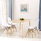 Comedor Helsinki rectangular 120x80 cm color madera con 4 Sillas Eames - Miniatura 2