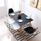 Comedor Helsinki rectangular negro y 6 Sillas Eames - Miniatura 1