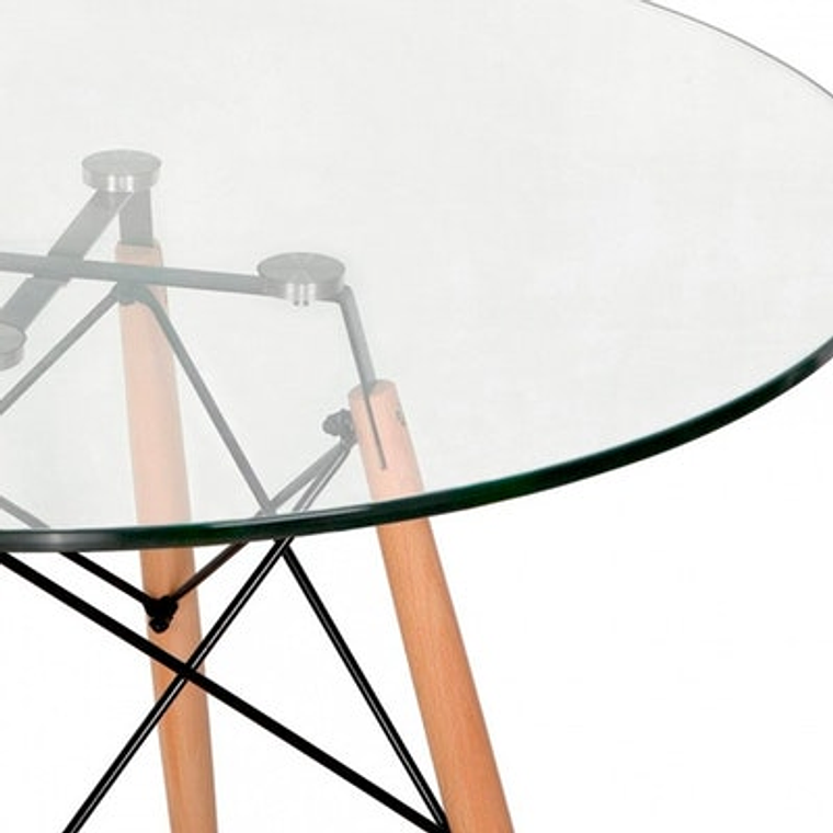 Mesa de vidrio estilo Eames 80 cm 3