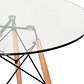 Mesa de vidrio estilo Eames 80 cm - Miniatura 3