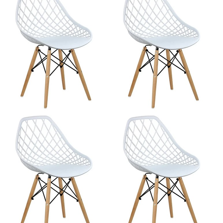 Pack 4 Sillas Mesh 2