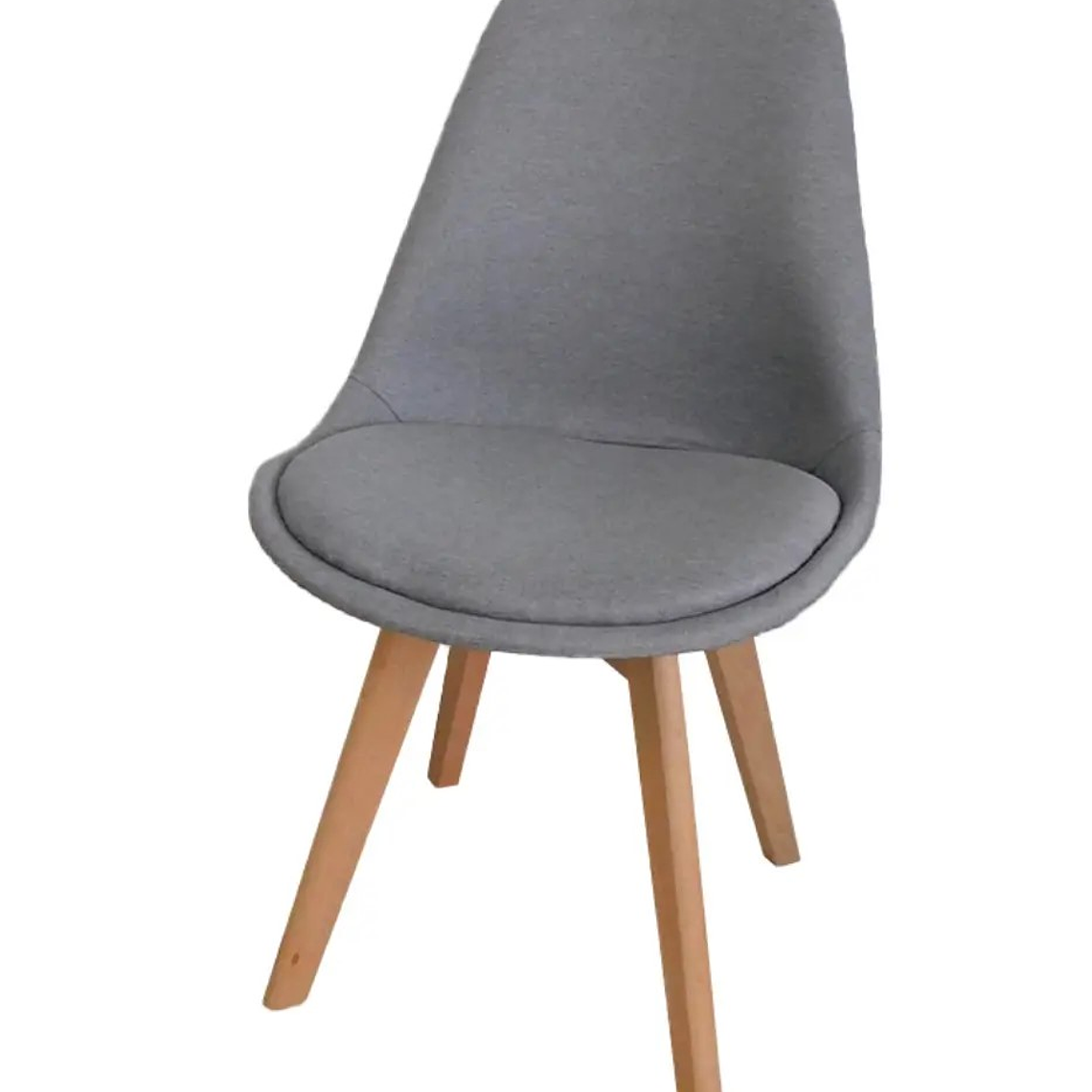 Comedor Osaka redondo vidrio 100 cm y 4 Sillas Tulip Lino  5