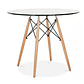 Comedor Napoles redondo vidrio 80 cm con 4 Sillas Eames transparentes  - Miniatura 4