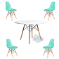 Comedor Argel redondo blanco 100 cm y 4 Sillas Eames - Miniatura 7