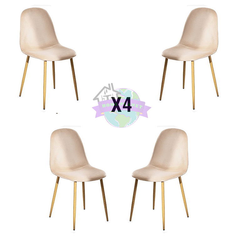 Pack 4 Sillas Spoon Terciopelo 5