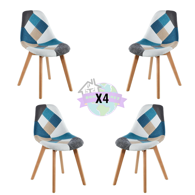 Pack 4 Sillas Patchwork 2.0 1
