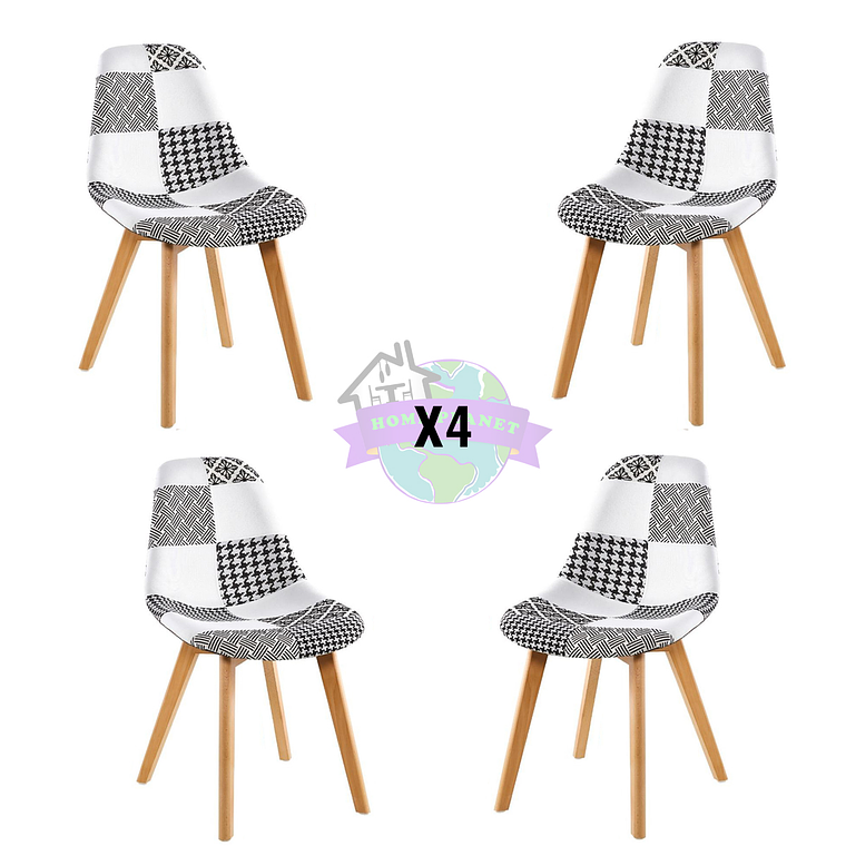 Pack 4 Sillas Patchwork 2.0 3