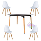 Comedor Dakari rectangular con 4 Sillas Eames 2.0 - Miniatura 3