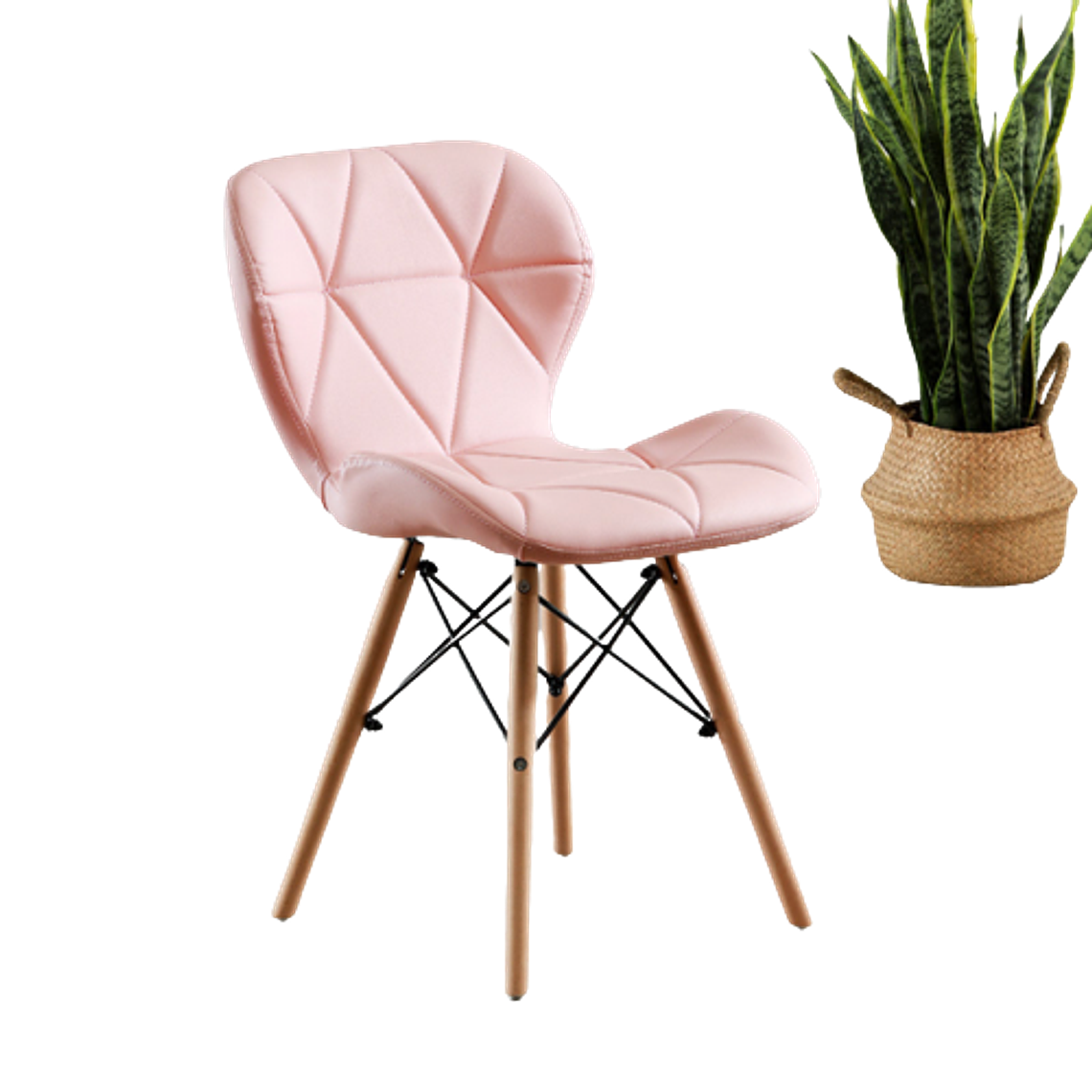 Comedor Budapest redondo vidrio 80 cm con 2 Sillas Mariposas Rubik 4