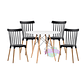 Comedor Babel blanco redondo 80 cm con 4 Sillas Windsor - Miniatura 2