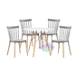 Comedor Babel blanco redondo 80 cm con 4 Sillas Windsor - Miniatura 3