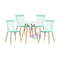 Comedor Babel blanco redondo 80 cm con 4 Sillas Windsor - Miniatura 4