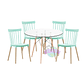 Comedor Brooklyn redondo vidrio 100 cm con 4 Sillas Windsor - Miniatura 4