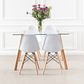 Comedor Atlanta rectangular vidrio 140x80 cm con 4 Sillas Eames - Miniatura 1