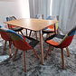 Comedor Bremen rectangular madera con 6 Sillas Patchwork 2.0 - Miniatura 1