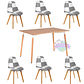Comedor Bremen rectangular madera con 6 Sillas Patchwork 2.0 - Miniatura 4