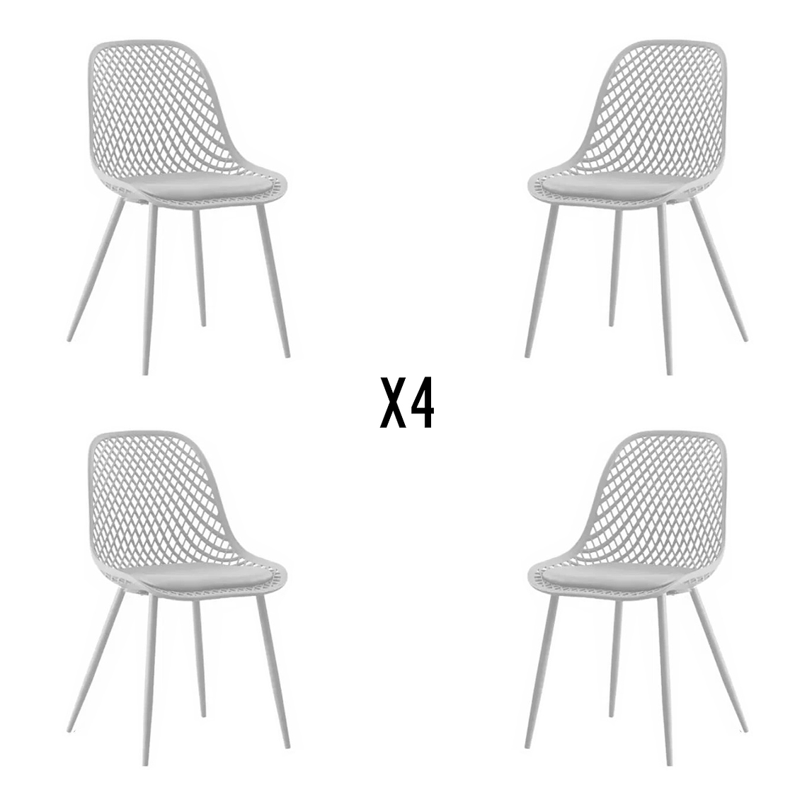 Pack 4 Sillas Europa acolchadas 8