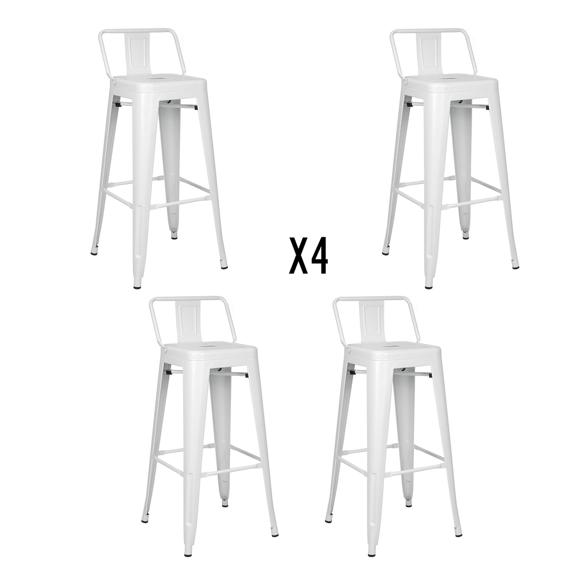 Pack 4 Taburetes Piso Tolix colores 77 cm 5