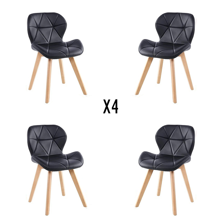 Pack 4 Sillas Mariposas Rubik Wood 1