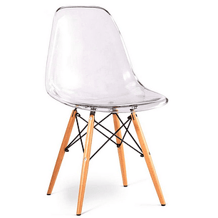Pack 4 Sillas Eames transparentes