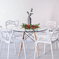 Comedor Sicilia redondo vidrio 100 cm con 4 Sillas Master - Miniatura 2