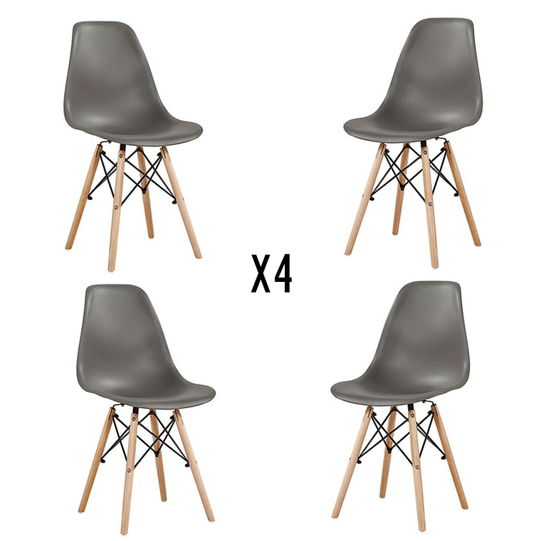 Pack 4 Sillas Eames 1